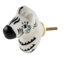 Zebra Head Pattern Ceramic Cabinet Knobs